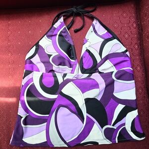 Apt. 9 Purple and Black Women's One Piece Swimsuit